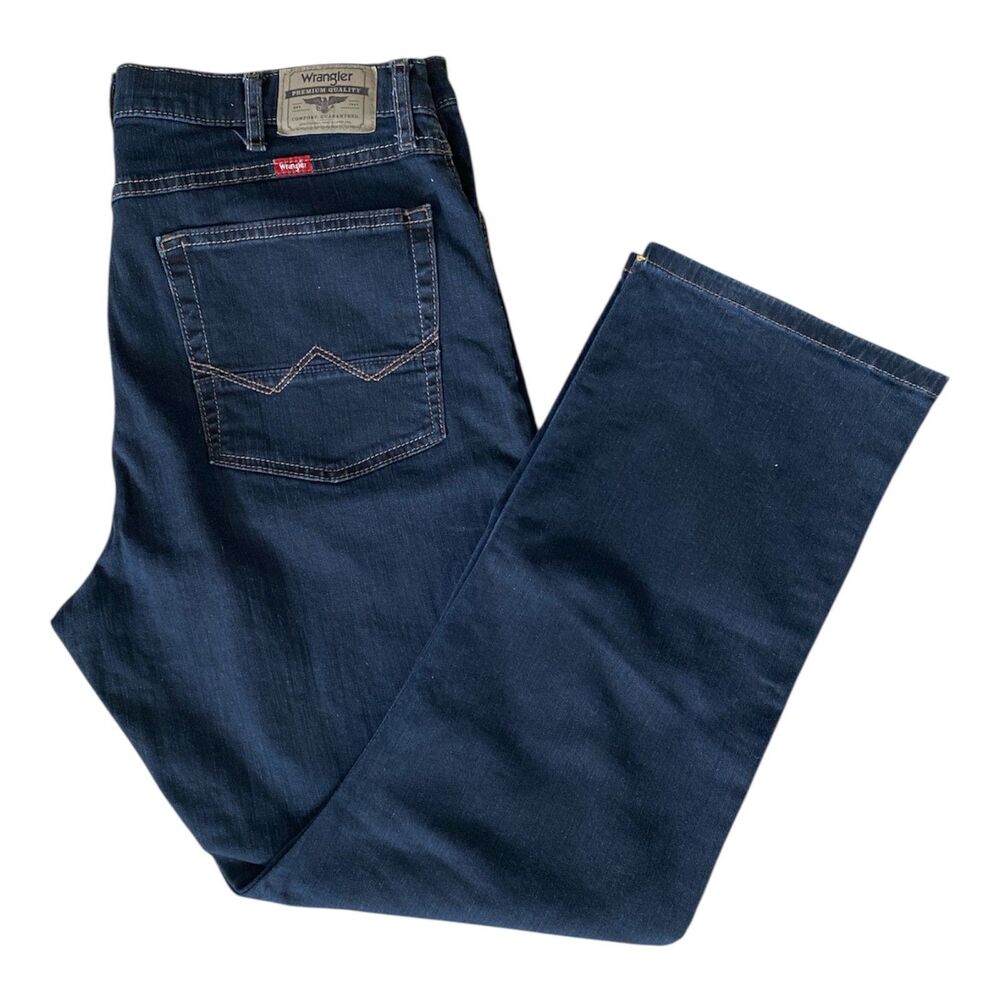 Wranglers Men's‎ Jeans Straight Fit 36x30 Stretch Dark Blue